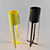 Octopus Floor Lamp: Black & Yellow, 150cm & 140cm 3D model small image 2