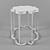 Elegant Arabesque Marble Side Table 3D model small image 2