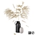 Elegant Vases Set with Pampas Grass 3D model small image 1