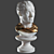 Elegant Canova Bust Sculpture 3D model small image 1