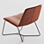 Sleek Leather Lounge Chair 3D model small image 2