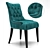 Regent Flared Leg Dining Chair 3D model small image 2