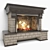 Rustic Country Fireplace 3D model small image 2