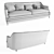 Modern Aspen Sofa in Two Color Options 3D model small image 3