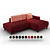 Customizable Tyme Modular Sofa 3D model small image 1