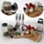 Taller Kitchen Set: Utensils, Grater, Board 3D model small image 1