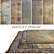 DOVLET HOUSE Carpets - Set of 5 (Part 316) 3D model small image 1