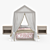 Restoration Hardware Baby Bed 3D model small image 1