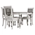 Elegant Victoria Tobacco Dining Set 3D model small image 2