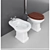 Luxury WC & Bidet Set 3D model small image 2