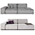 Blest BL102 Sofa with Pillows and Blanket 3D model small image 2