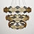 Bert Frank Rote Triple Chandelier, Dimmable LED, Brass 3D model small image 1