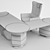 Contemporary Luxury Desk & Armchair 3D model small image 3