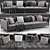 Luxurious Minotti Andersen Quilt Sofa 3D model small image 1