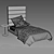 Pewter Pfeiffer Upholstered Bed: Elegant Tall Design 3D model small image 3