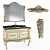 Stylish Silvano Grifoni 3019 Vanity 3D model small image 1