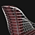 Sleek Wire Dining Chair 3D model small image 3