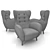 Passo Laforma Armchair: Stylish and Comfortable 3D model small image 3