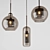 Industrial Amber Pendant Light 3D model small image 1