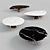 Sleek Marble Gehry Coffee Tables 3D model small image 1