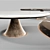 Sleek Marble Gehry Coffee Tables 3D model small image 2