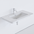 Green Up Wall-mounted Ceramic Washbasin 3D model small image 3