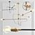 Elegant Brass Chandelier by Workstead 3D model small image 1