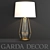 Garda Decor Glass & Gold Desk Lamp 3D model small image 1