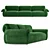 Natuzzi Icon Sofa: Sleek Designer Piece 3D model small image 1