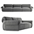 Natuzzi Icon Sofa: Sleek Designer Piece 3D model small image 2