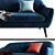 Egedal 2.5-Seat Velvet Sofa 3D model small image 2