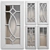 Elegant Mullion Cabinet Doors Set 3D model small image 2