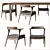 Sardunya: Stylish Table & Chairs 3D model small image 2