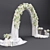 Elegant Floral Wedding Arch 3D model small image 1