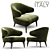 Minotti Aston Armchair in Olive 3D model small image 1