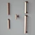 Copper Handle Collection: Versatile Furniture Accessories 3D model small image 1