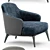 Modern Elegance: Minotti Leslie Armchair 3D model small image 2