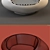 Sleek Swivel Pastil Chair - Fiberglass and Leather 3D model small image 3