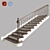 Modern Steel Stairs 3D model small image 1