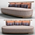 Elegant Teak Wood Sofa: Annibale Colombo Coriandolo 3D model small image 2