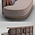 Elegant Teak Wood Sofa: Annibale Colombo Coriandolo 3D model small image 3