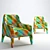 Stylish and Comfortable Kelly Armchair 3D model small image 3