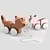 Woodland Baby Pull Toys - Pottery Barn Kids 3D model small image 1
