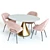 Modern Dining Set: Silhouette Table & Orb Chairs 3D model small image 2