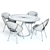 Modern Dining Set: Silhouette Table & Orb Chairs 3D model small image 3