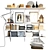 Elegant Decorative Shelves 3D model small image 1