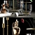 Elegant Decor Set: Vase, Birds, and Hand 3D model small image 2