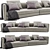 Elegant Minotti Granville Sofa Set 3D model small image 1