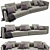 Elegant Minotti Granville Sofa Set 3D model small image 2