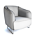 Modern Grey Cleveland Accent Chair 3D model small image 3